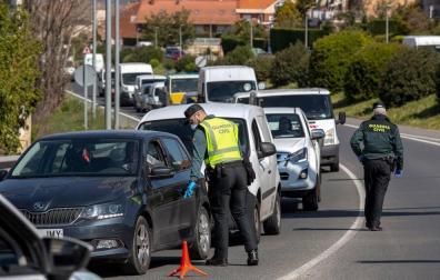 Control de la Guardia Civil en Logroño.