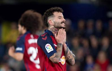 Rubén García se lamenta en el partido contra el Villarreal.