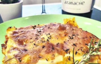 Clásica lasaña con boloñesa
