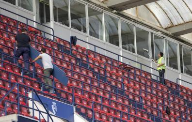 Osasuna trabaja en mejoras en El Sadar