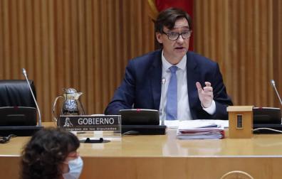 El ministro de Sanidad, Salvador Illa, comparece en el Congreso.