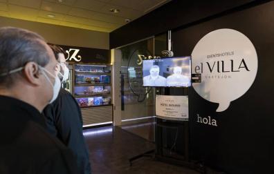El hotel Villa Castejón tiene un dispositivo de detección térmica de temperatura para los clientes en la entrada