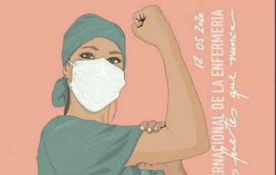 Cartel del Día internacional de la Enfermería.