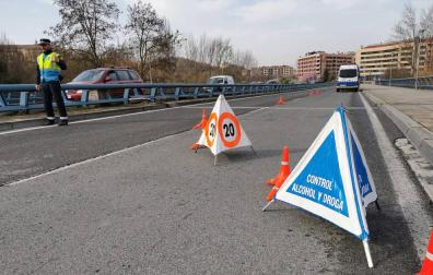 Denunciadas en Pamplona tres personas en un coche procedente de Valencia