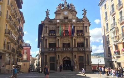 El Ayuntamiento de Pamplona, este sábado.
