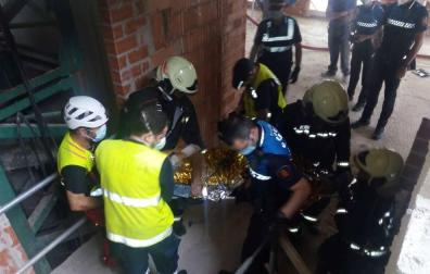 Herido grave un trabajador de la construcción en Pamplona