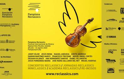 Cartel del festival Pamplona Reclassics de música clásica.