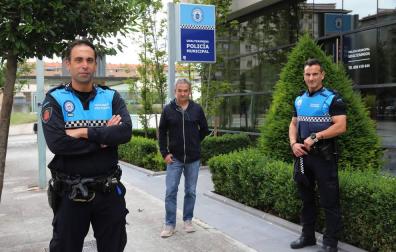 Patxi Ugarte Aguinaga, José  Antonio Fernández Barrero y Carlos Gómez Leoné este jueves en Ansoáin.