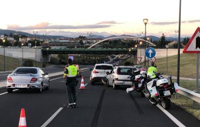 Colisión por alcance de tres vehículos en Cizur