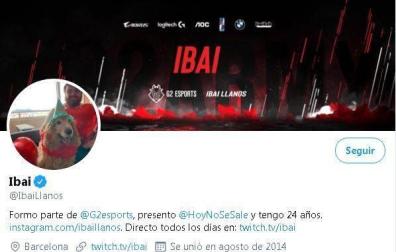 Imagen de la cuenta de Twitter de Ibai Llanos