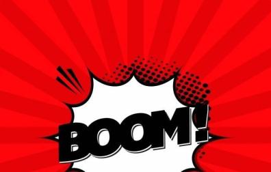 Imagen de un boom explosión