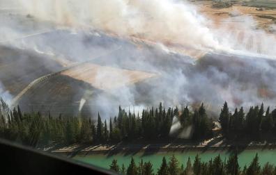 Un incendio quema 24 hectáreas de terreno en Cáseda