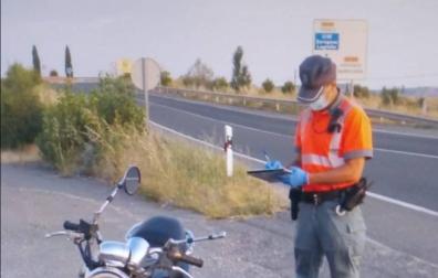 Un motorista sufre un accidente en Tudela y da positivo en alcohol