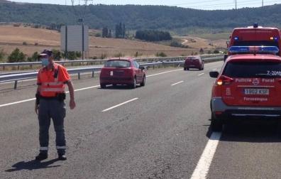 Seis personas heridas en dos accidentes en la A-12, en Astráin