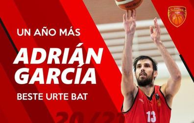Adrián García seguirá un año más en Basket Navarra