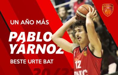 El navarro Pablo Yárnoz renueva con Basket Navarra