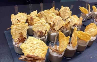 Crema de boletus con teja