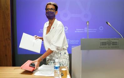 Chivite ve a Navarra "en muy buena posición" para combatir las consecuencias del coronavirus