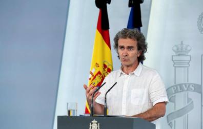 Fernando Simón, durante una rueda de prensa en la Moncloa.