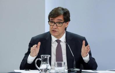 Salvador Illa, en una rueda de prensa.