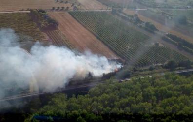 Los bomberos intervienen en pequeños fuegos en Olite, Tudela y Cintruenigo