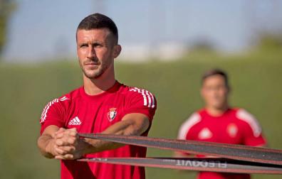 Oier Sanjurjo, durante un entrenamiento