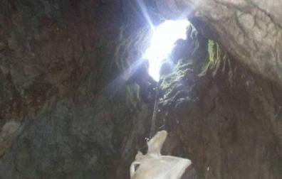 Rescatada una ternera caída en la sima del monte Dulantz