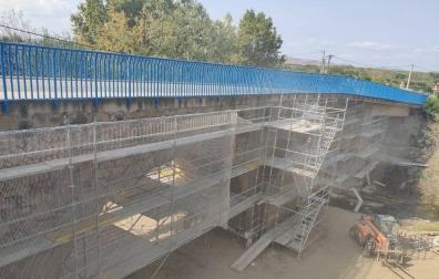 Iniciadas las obras de rehabilitación del puente de acceso a Cintruénigo