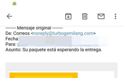 Alertan de una estafa en nombre de Correos para acceder a datos bancarios de particulares