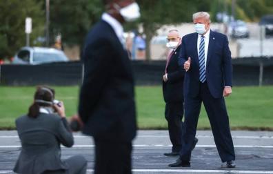 Trump abandona el hospital y anima a la gente a salir y a no temer al virus