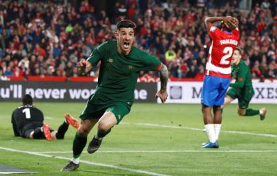 Yuri celebra su gol, que mete al Athletic en la final.
