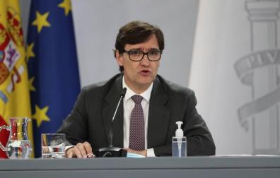 El ministro Illa, durante la rueda de prensa.