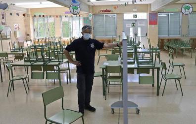 Preparativos para el inicio de curso con medidas anti Covid en el Colegio Hilarión Eslava