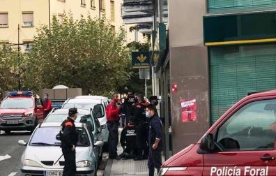 Detenido cuando salía de atracar un banco en Burlada