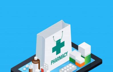Imagen de una bolsa de farmacia y varios medicamentos