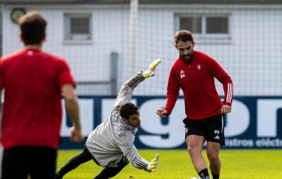 Adrián, en un entrenamiento anterior