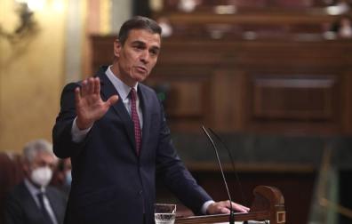 Pedro Sánchez, en el Congreso de los Diputados.