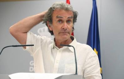 Fernando Simón, en una rueda de prensa en La Moncloa.