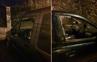 Dos de los vehículos en los que los detenidos robaron en la Vuelta de Aranzadi.