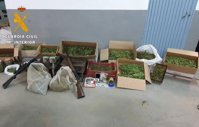 Dos detenidos tras incautar 65 kilos de marihuana en la Ribera