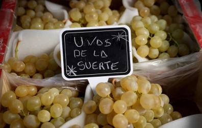 Uvas en un mercado de Madrid.