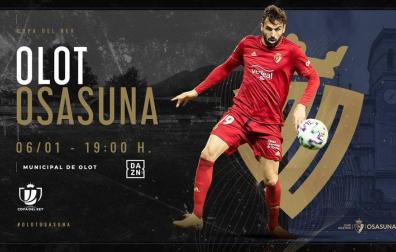 Anuncio de Osasuna del partido ante el Olot.