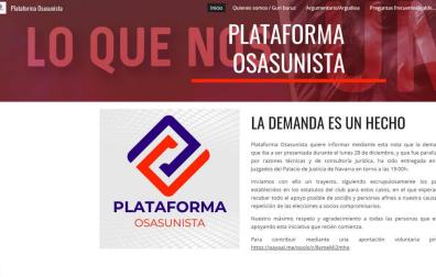 Página web de Plataforma Osasunista