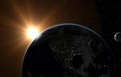 La Tierra y el Sol.