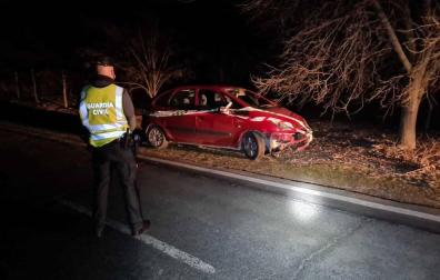 Herida una conductora en Lerín tras esquivar un animal en la carretera