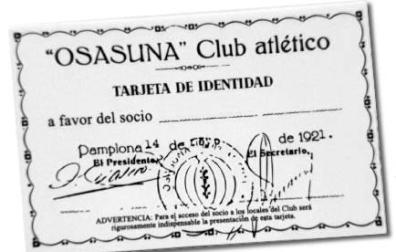 El carné 'vintage' de Osasuna