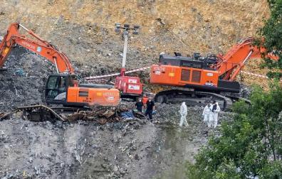 Se reanuda la búsqueda en el vertedero de Zaldibar tras hallar una tibia