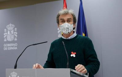 El director del Centro de Coordinación de Alertas y Emergencias Sanitarias (CCAES), Fernando Simón, en la rueda de prensa