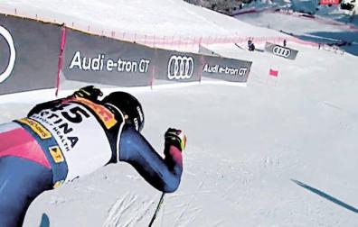 Adur Etxezarreta no completa el Super Gigante en el Mundial de Cortina d'Ampezzo