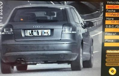 Interceptado un conductor en Zizur a 208 km/h que dio positivo en dos drogas